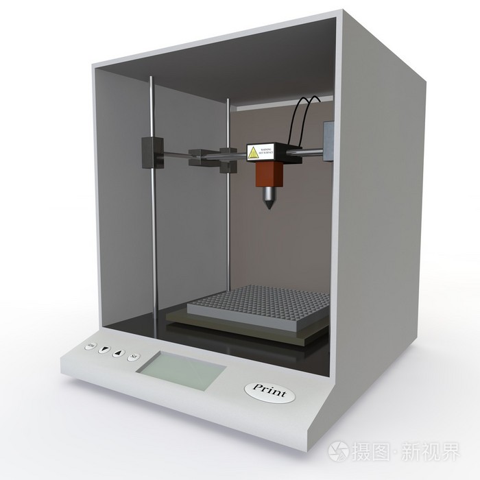白色背景下的3D打印机 技术、应用与视觉呈现